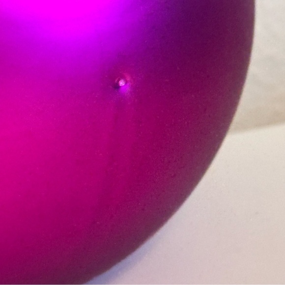 VTG DEPARTMENT 56 MERCURY FUCHSIA PINK GLASS 150MM BALL ORNAMENT W/BOX Large - Picture 4 of 15